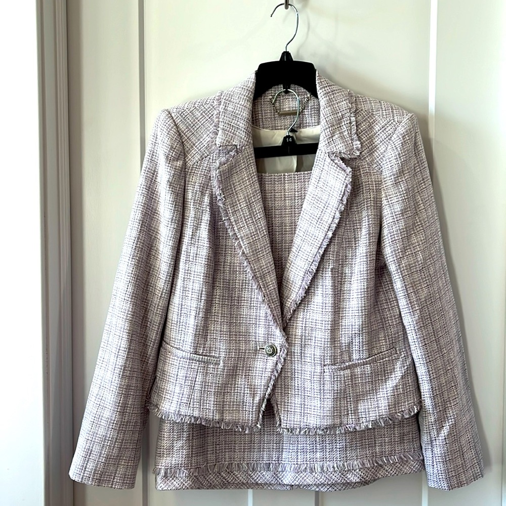 WHBM Wisteria Tweed Suit